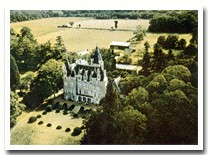 la vue aérienne du chateau