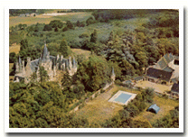 la vue aérienne du chateau